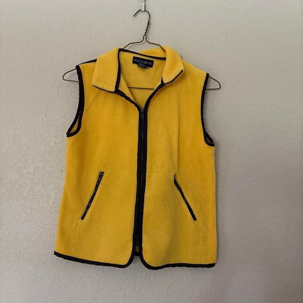 Yellow fleece vest